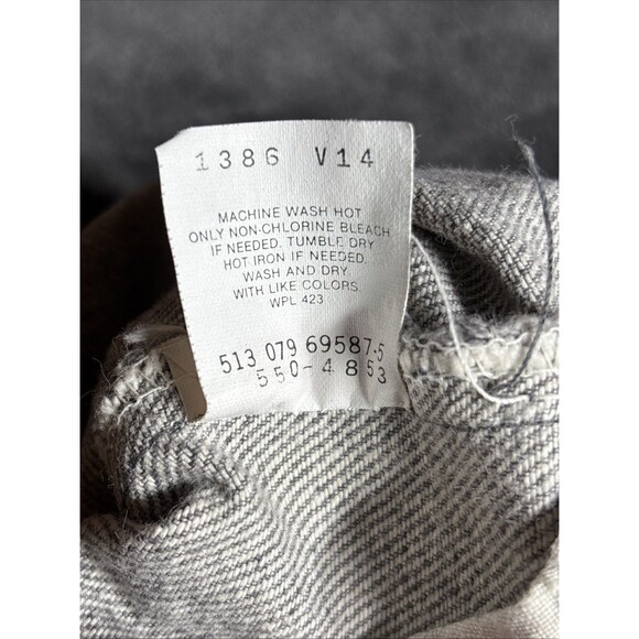 Vintage 90s Levi's 550 USA Made Grey Acid Stone Wash Cut Tag W31 L30, Real 31x30 - Picture 7 of 8